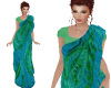 TF* Blue, Green Sari