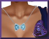 Blue Bow Necklace