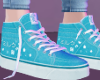 blue sneakers