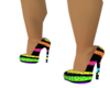 rainbow sexy heels