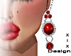 -X- RED earrings