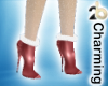 peach xmas boots