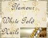 Glamour White Gold Nails