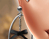 ☯ Bow Earring Black
