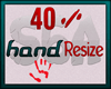 40 % hand resize