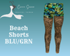 Beach Shorts BLU/GRN