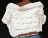 S* White Fur Put-On