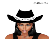 Black/white Cowgirl hat