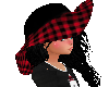 Black Plaid Hair hat