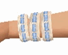 M blue bracelets