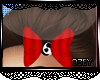 [03EY] Kids Cow Bow Red
