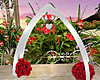Red Wedding Dove Arch