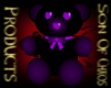 Valentine bear purple