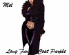 Long Fur Coat Purple