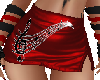 Red music mini skirt