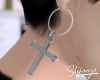S. Cross Earrings Silver