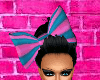 pink and blue hair bow