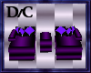 Stylish Purple Couch Set