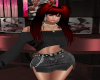 1BLACK DENIM SKIRT SET