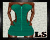 LS~ZipperTeal Dress ABS