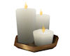 !Candles set 3 white