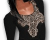 black embroidery suit