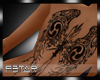 Back tattoo wings&cross 