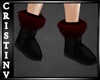 CR! Black Red Boots