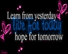 [SH] Learn, Live & Hope