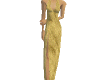 Gold Slit Skirt Dress