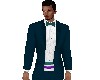 dark suit teal tie