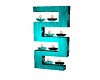 teal wall candles