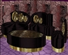 Black and Gold Sofa Set