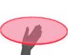 !V Hand Table Neon Red