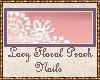 Lacy Floral Peach Nails