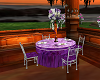 reception table/purple