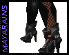!M! BLACK LEATHER BOOTS