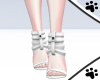 .M. White Scrunch Boots