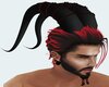 red black demon hair