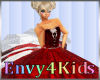 Kids Princess Gown Red