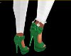 Green Bow Heels
