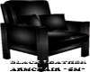 *SM*Blk Leather ArmChair