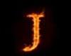 Flaming Letter J