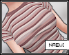 Striped tee rosy brown