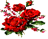 red sparkle rose sticker