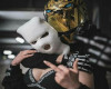 masked couple cutout