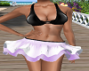 Black Halter White Skirt
