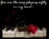 Red Rose on Piano Poem