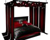 Canapy Bed Blk&Red/lites