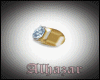 Men Ring gold White
